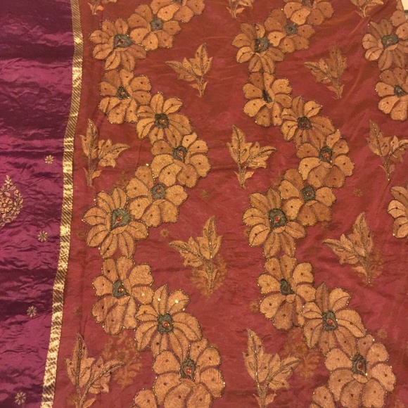 Half net Half tussar silk sari - Picture 5 of 6